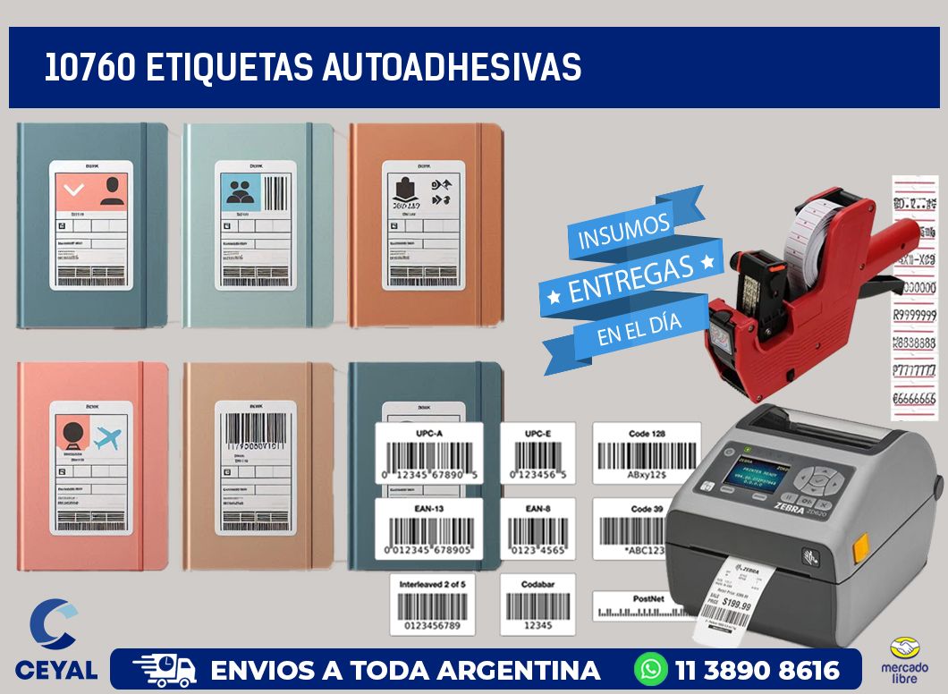10760 etiquetas autoadhesivas