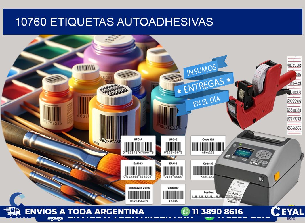 10760 etiquetas autoadhesivas