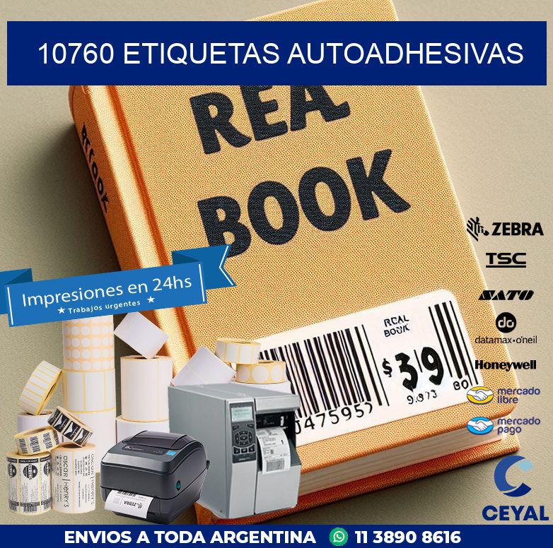 10760 etiquetas autoadhesivas