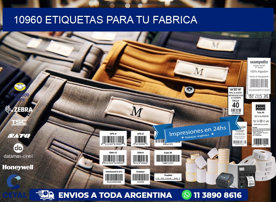 10960 etiquetas para tu fabrica