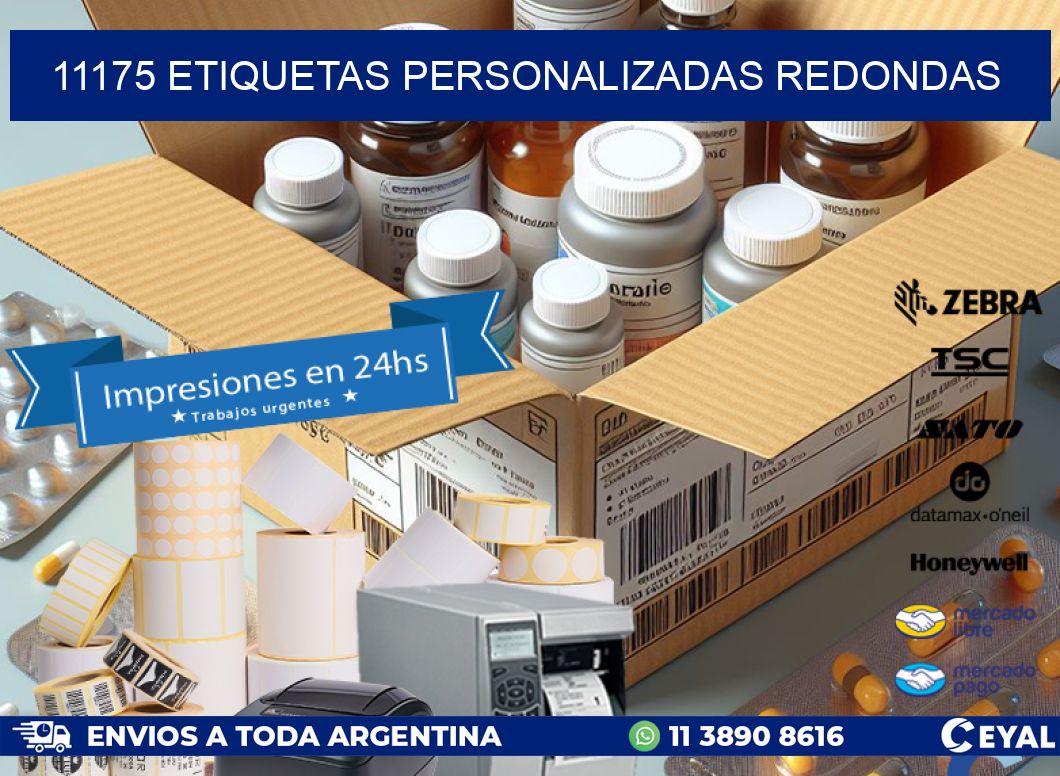 11175 Etiquetas personalizadas redondas
