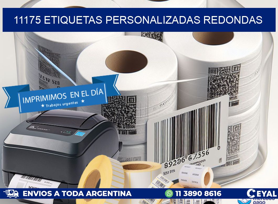 11175 Etiquetas personalizadas redondas