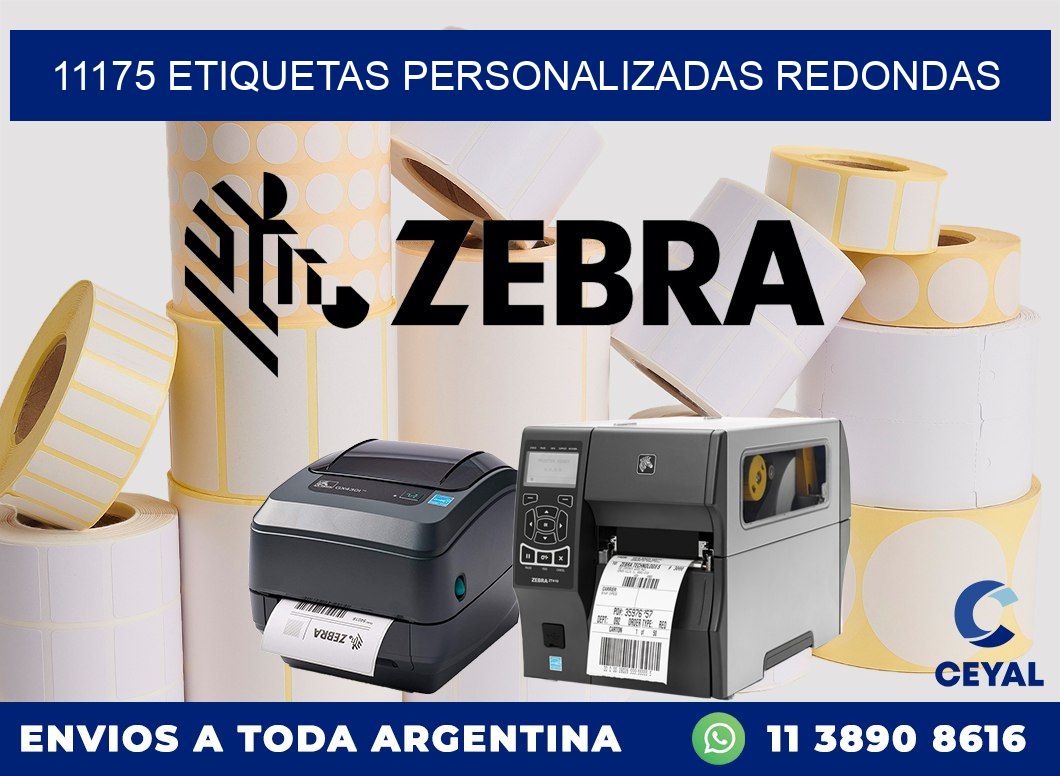 11175 Etiquetas personalizadas redondas