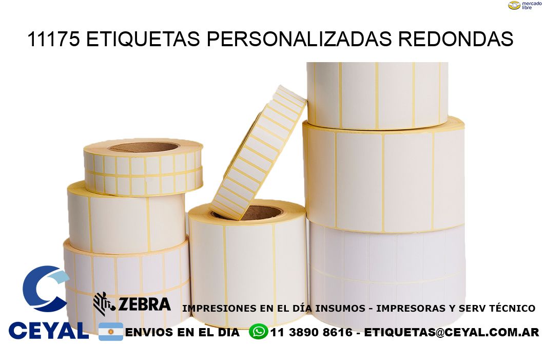 11175 Etiquetas personalizadas redondas