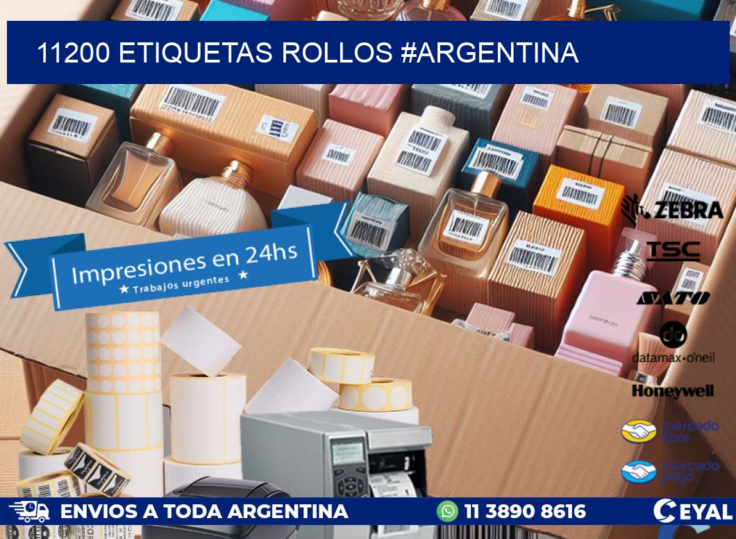 11200 etiquetas rollos #ARGENTINA