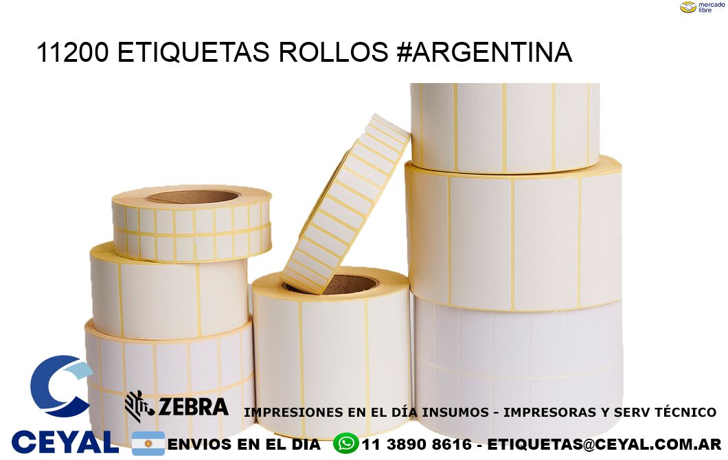 11200 etiquetas rollos #ARGENTINA