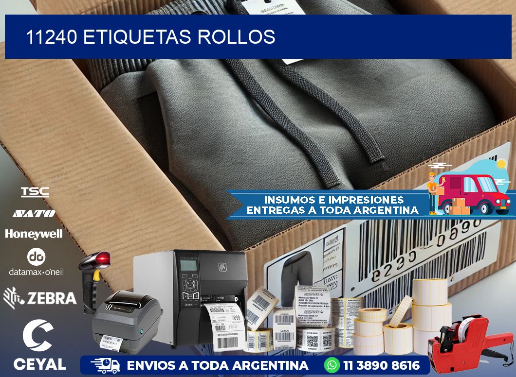 11240 etiquetas rollos