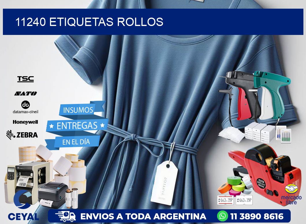 11240 etiquetas rollos