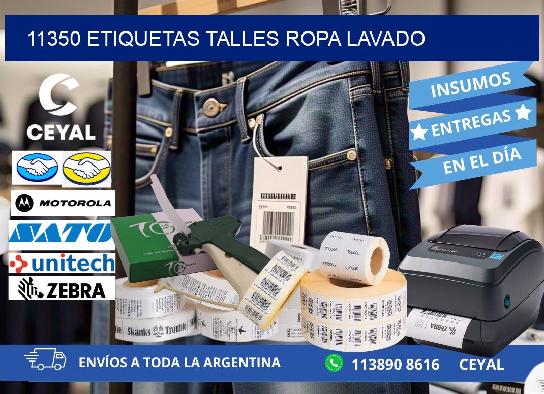11350 ETIQUETAS TALLES ROPA LAVADO