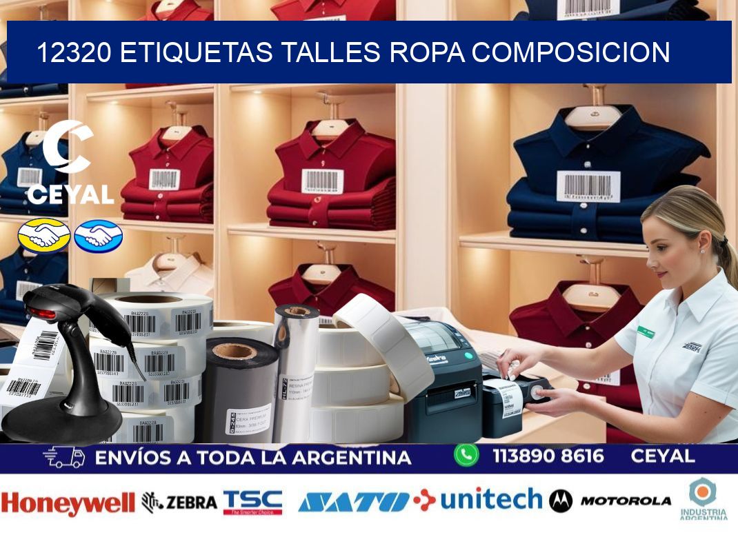 12320 ETIQUETAS TALLES ROPA COMPOSICION
