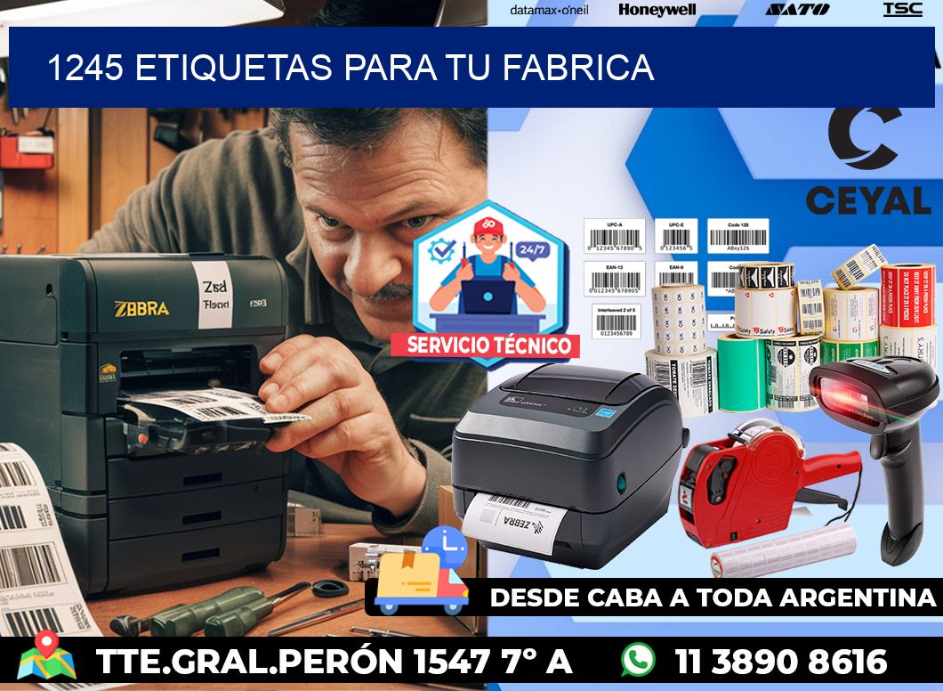 1245 etiquetas para tu fabrica