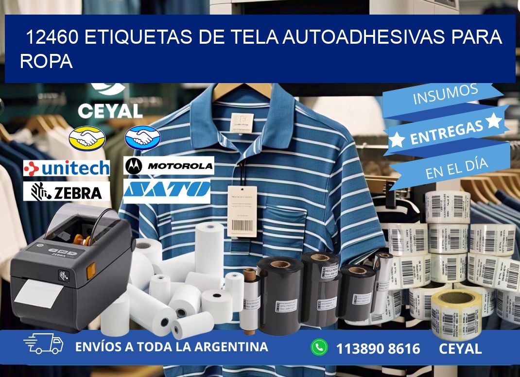 12460 Etiquetas de tela autoadhesivas para ropa