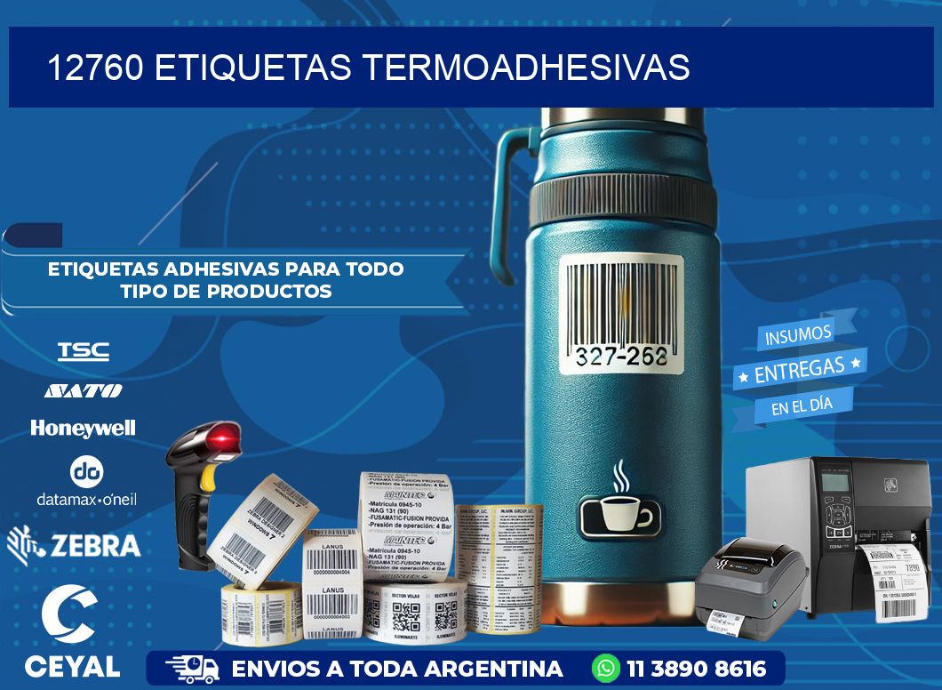 12760 etiquetas termoadhesivas