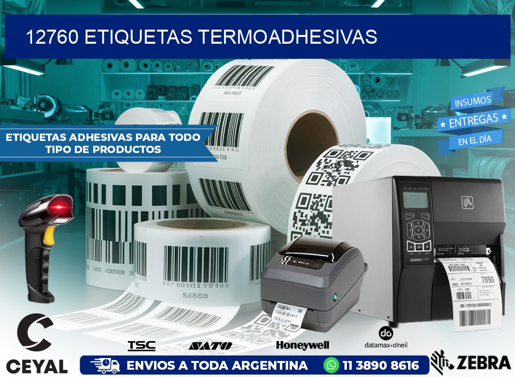 12760 etiquetas termoadhesivas