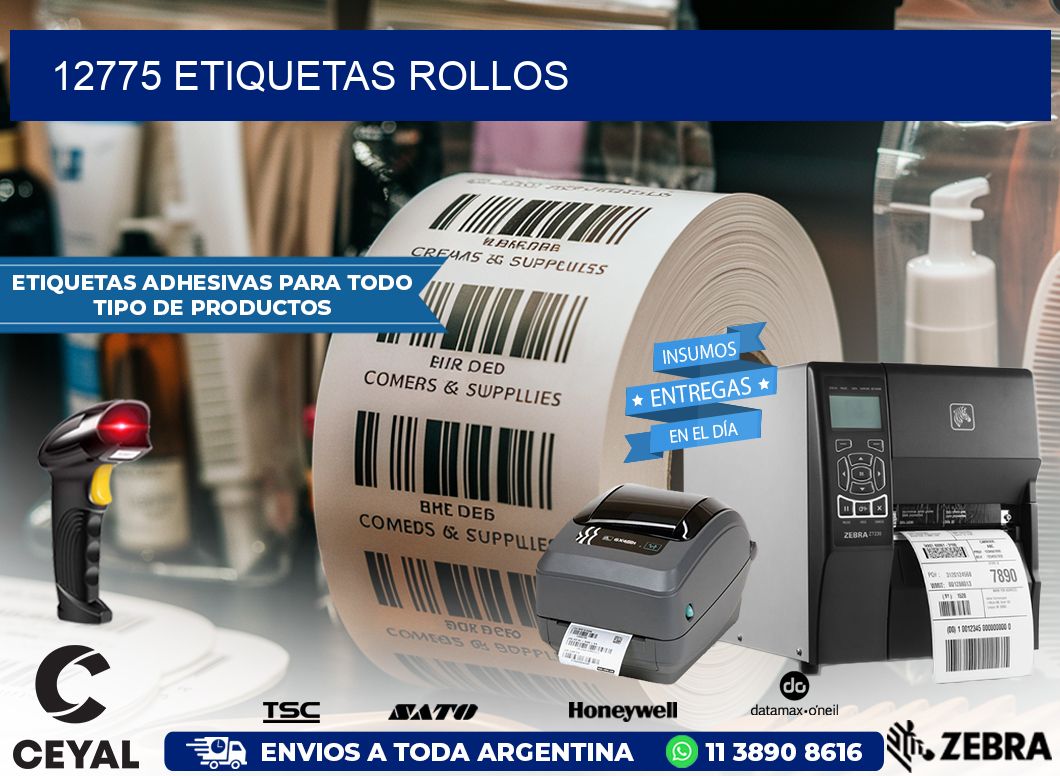 12775 Etiquetas rollos