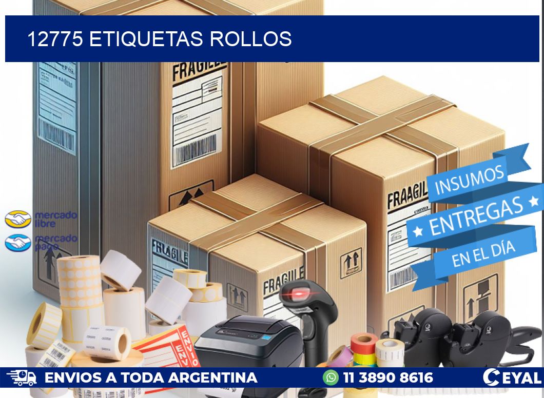 12775 Etiquetas rollos