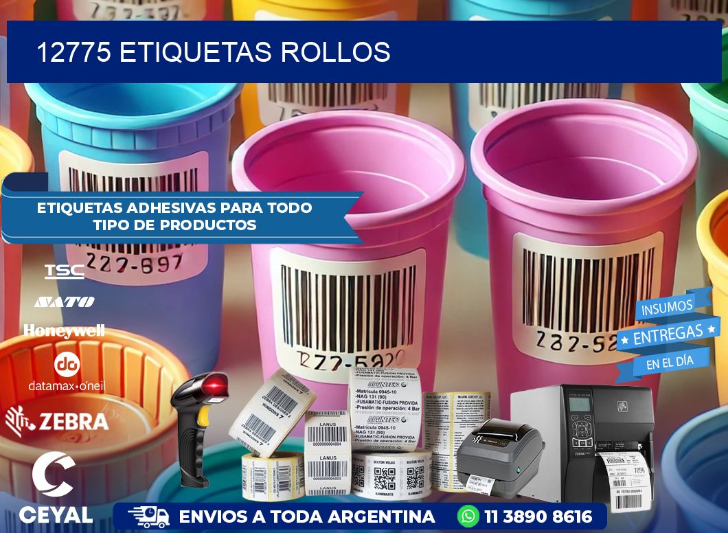 12775 Etiquetas rollos