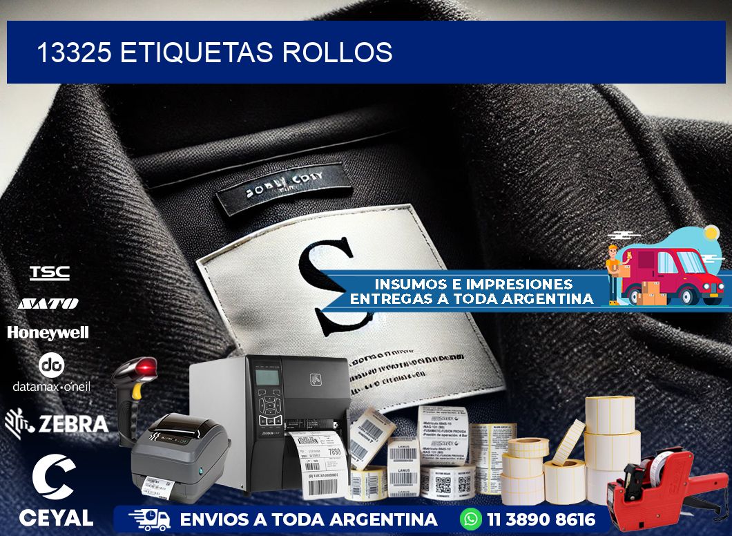 13325 etiquetas rollos