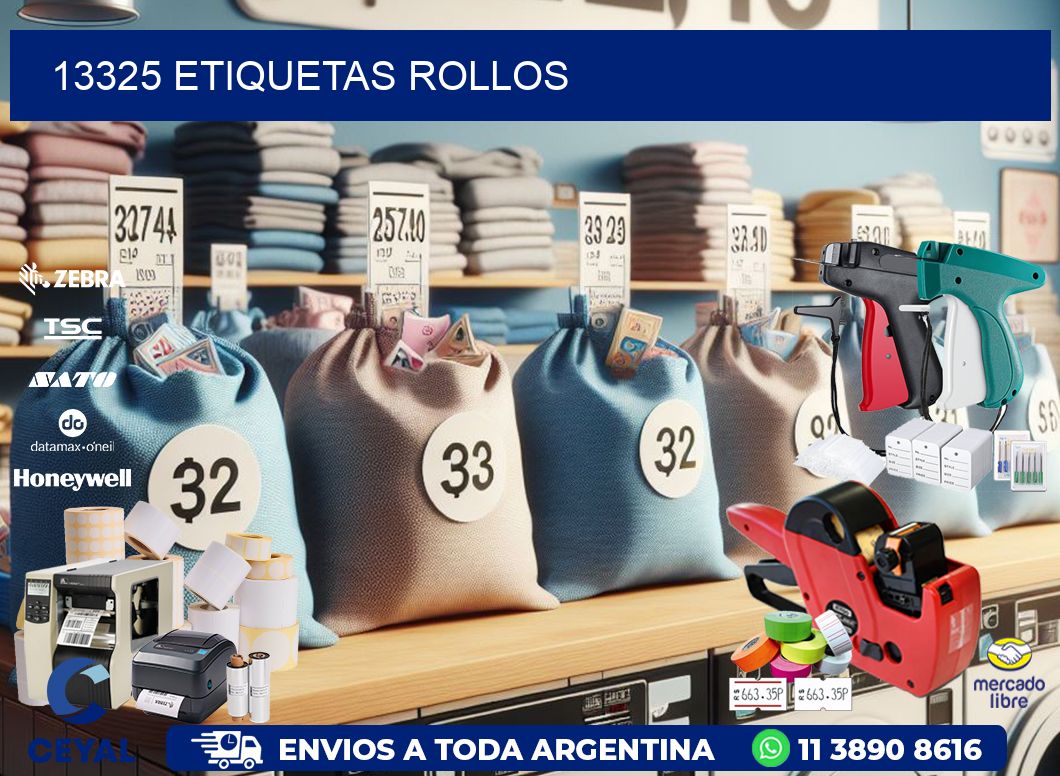 13325 etiquetas rollos
