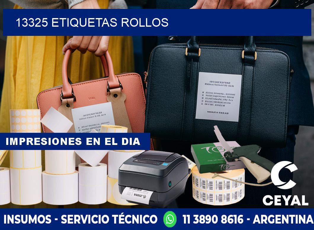 13325 etiquetas rollos