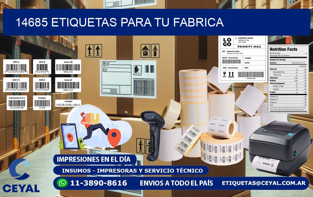 14685 etiquetas para tu fabrica