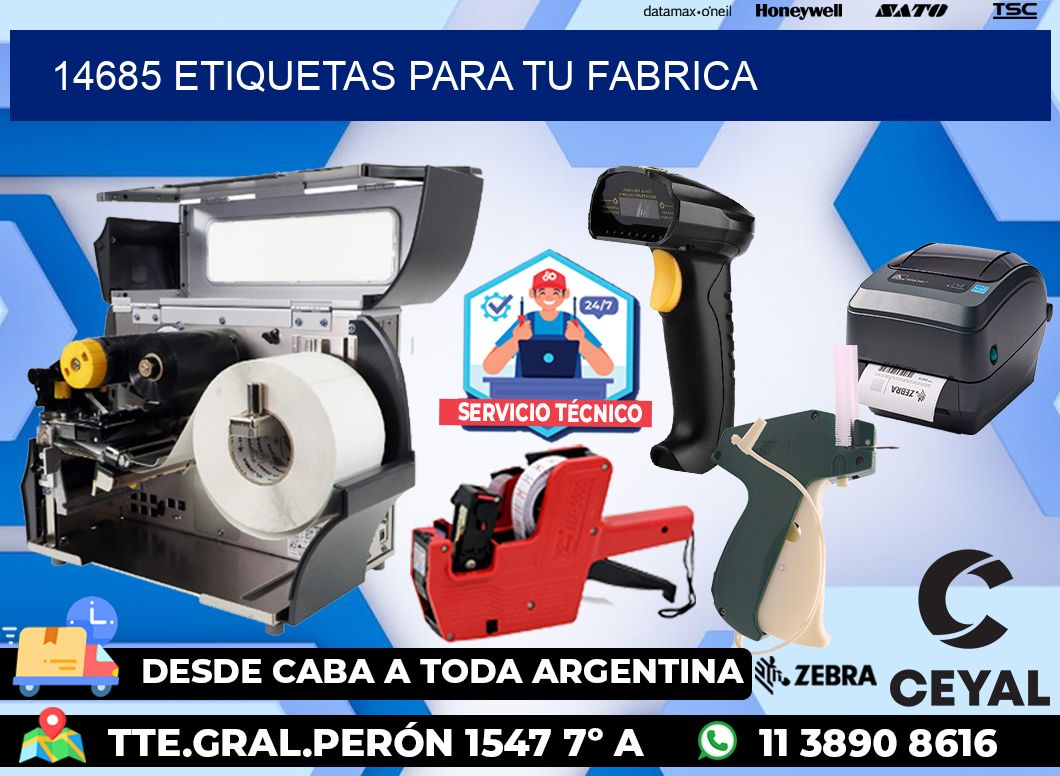 14685 etiquetas para tu fabrica