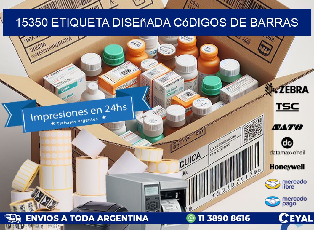 15350 etiqueta diseñada códigos de barras
