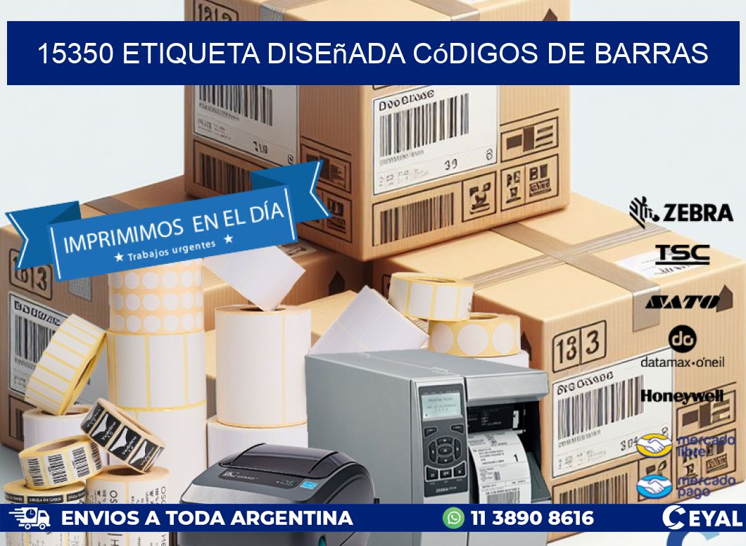 15350 etiqueta diseñada códigos de barras