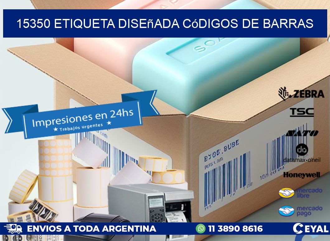 15350 etiqueta diseñada códigos de barras