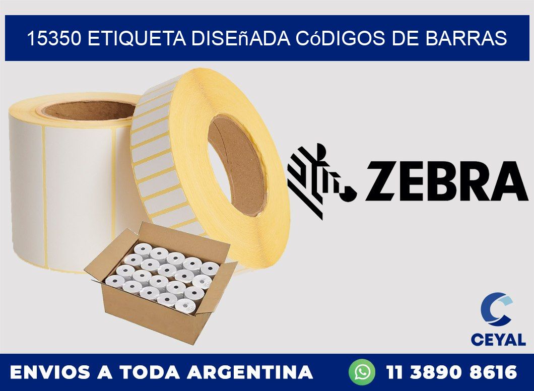 15350 etiqueta diseñada códigos de barras