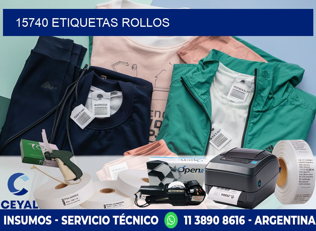 15740 etiquetas rollos