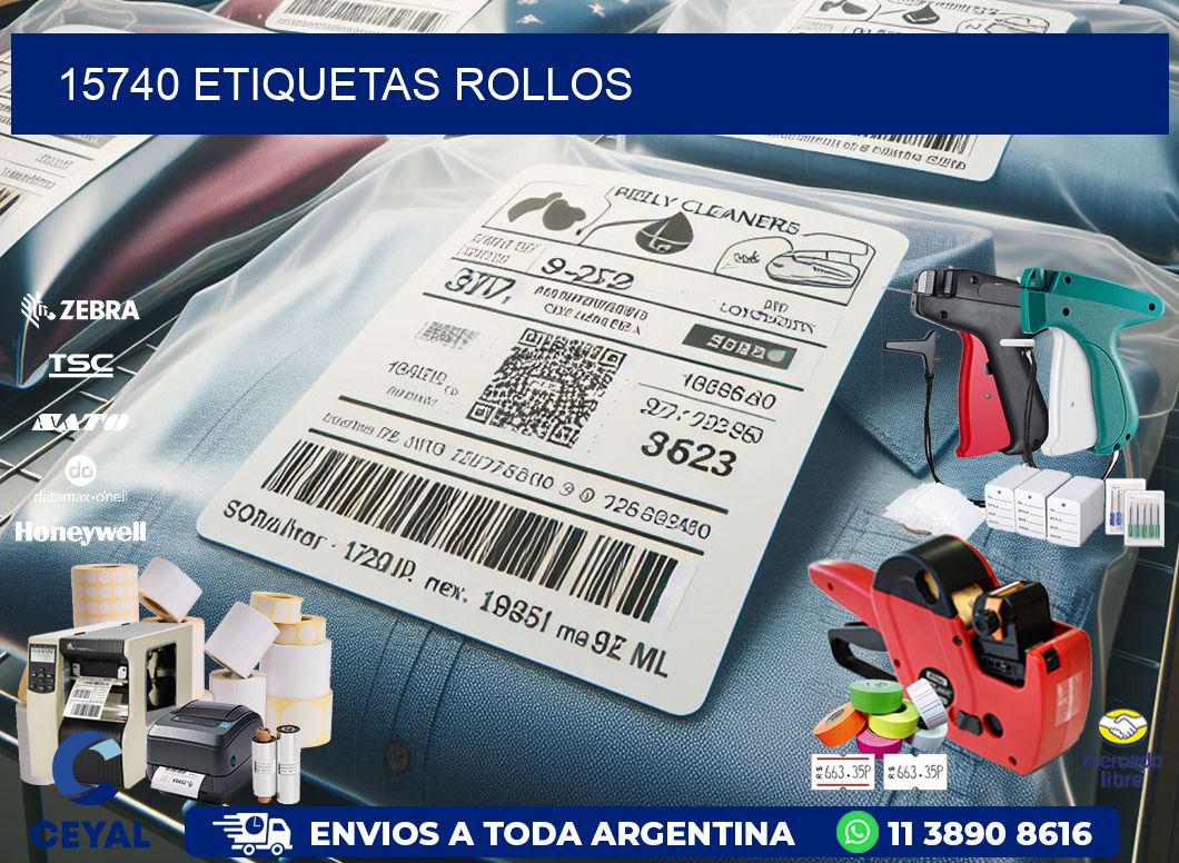 15740 etiquetas rollos