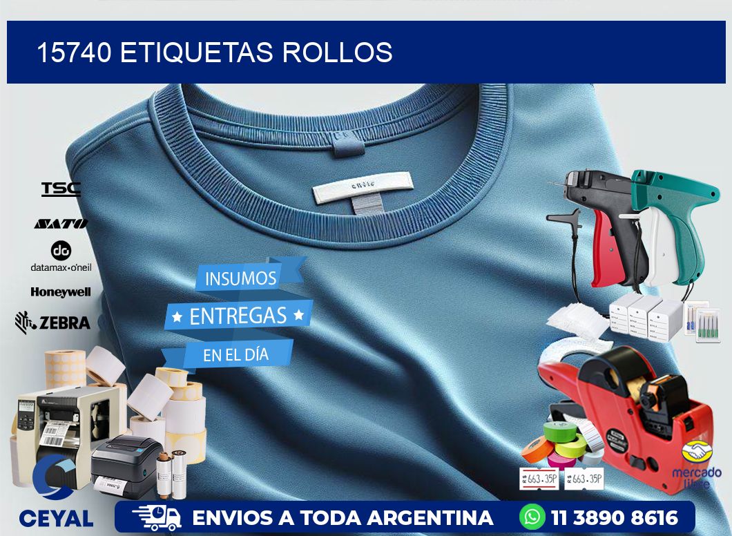 15740 etiquetas rollos
