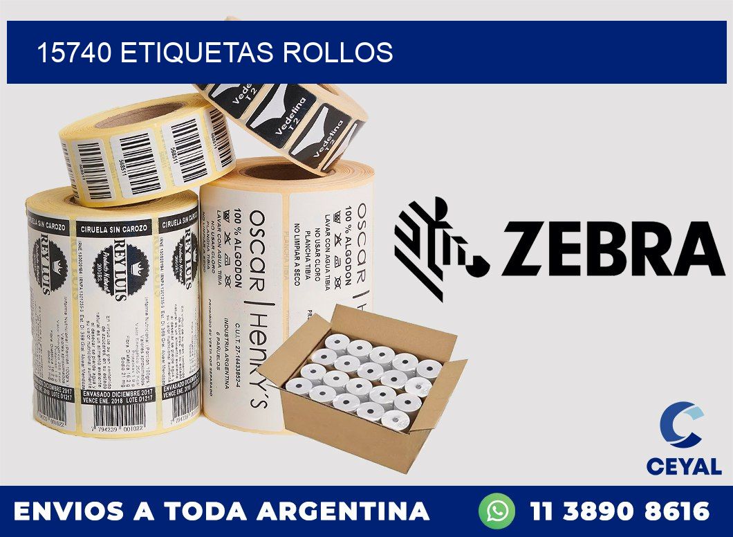 15740 etiquetas rollos