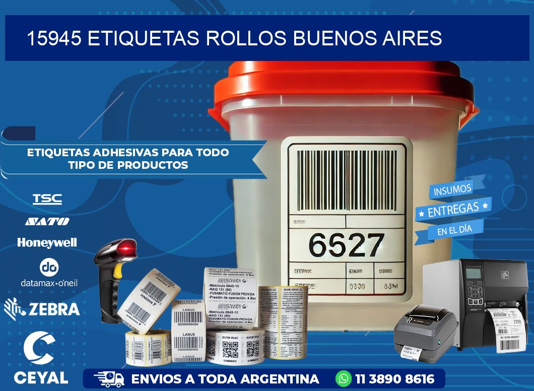 15945 etiquetas rollos buenos aires