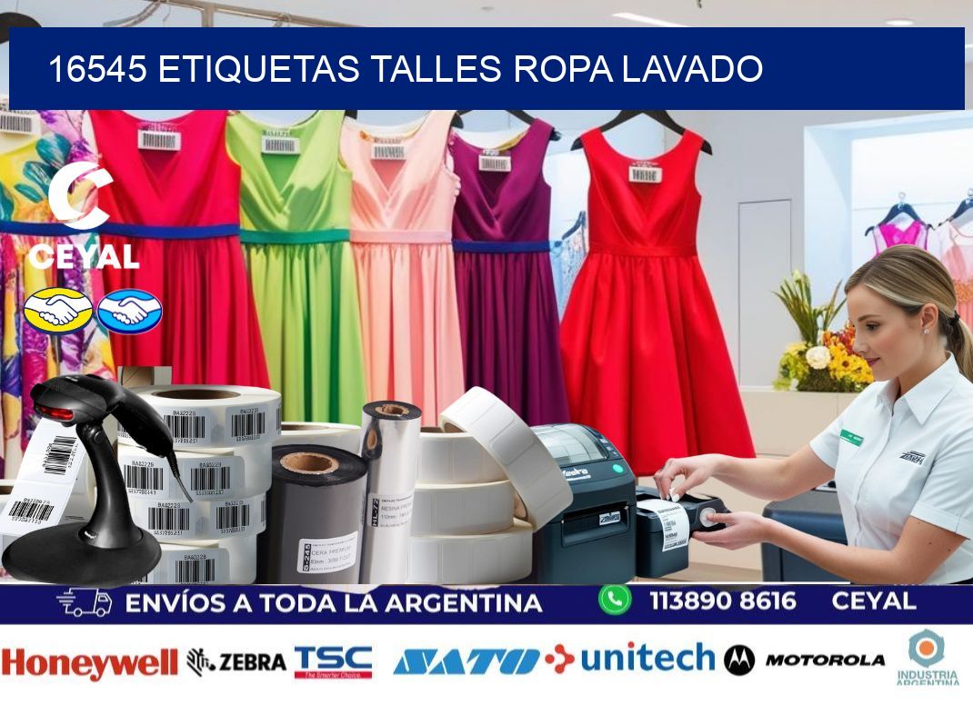 16545 ETIQUETAS TALLES ROPA LAVADO