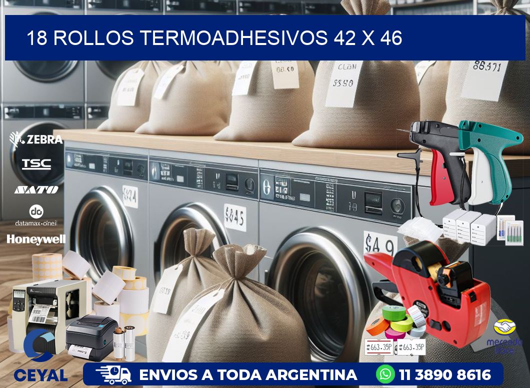 18 ROLLOS TERMOADHESIVOS 42 x 46