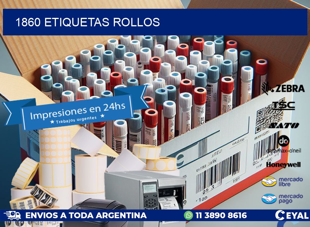 1860 etiquetas rollos