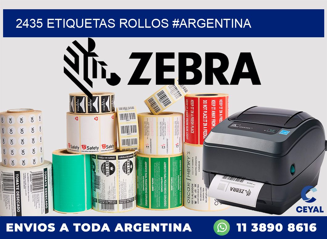 2435 etiquetas rollos #ARGENTINA