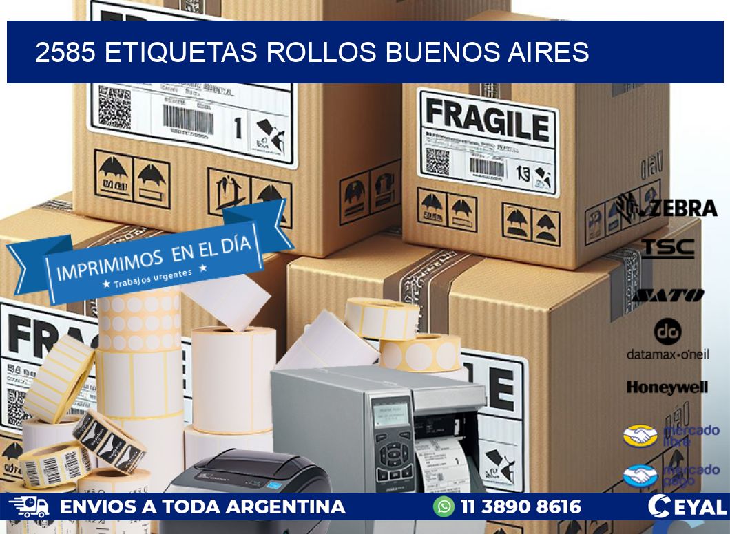 2585 etiquetas rollos buenos aires