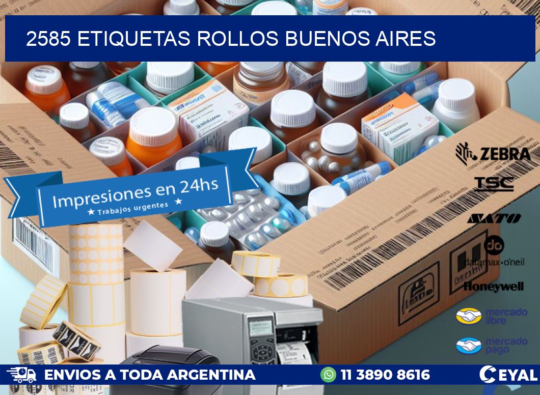 2585 etiquetas rollos buenos aires