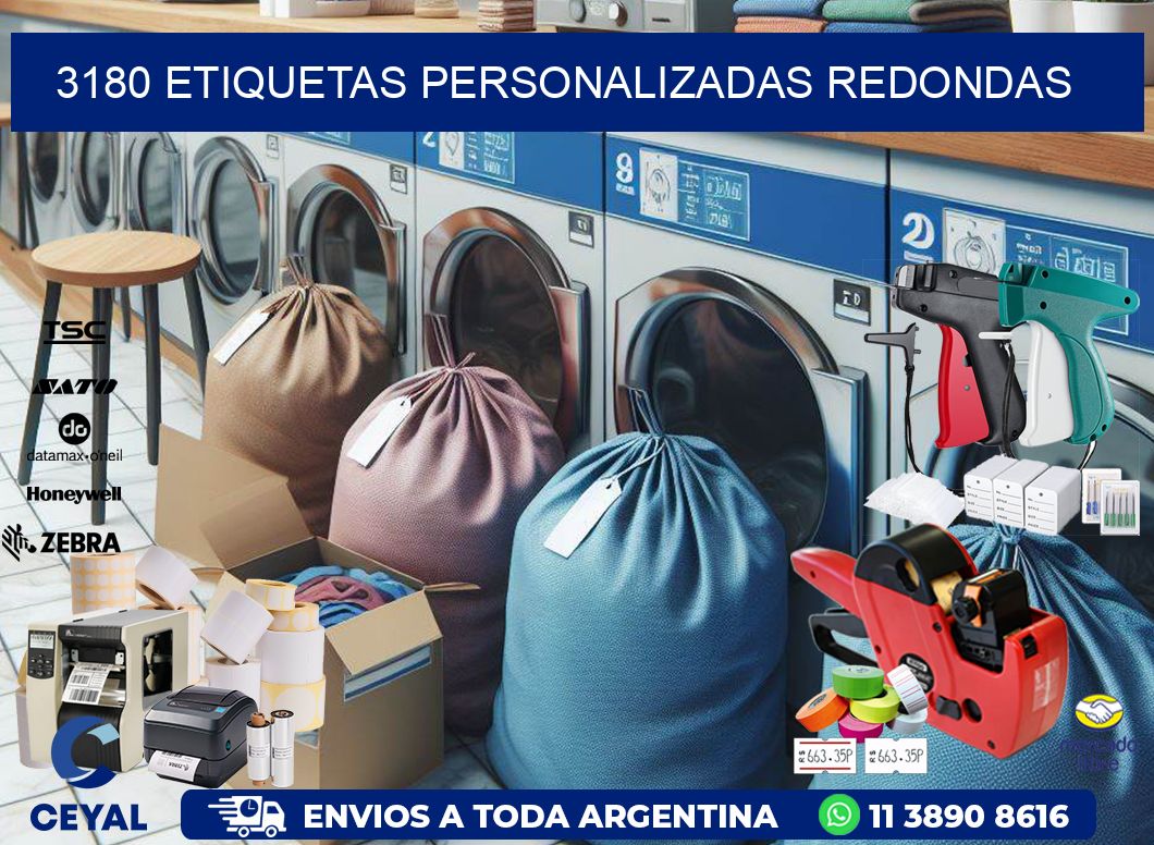 3180 Etiquetas personalizadas redondas