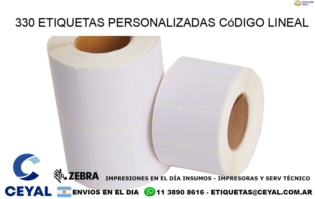 330 Etiquetas personalizadas código lineal