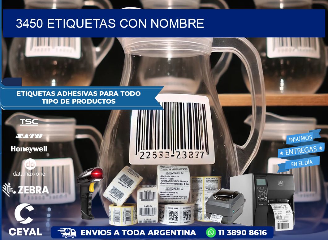 3450 etiquetas con nombre