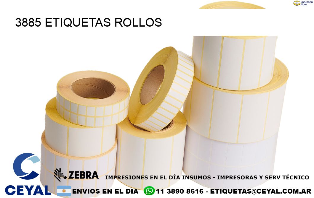 3885 etiquetas rollos