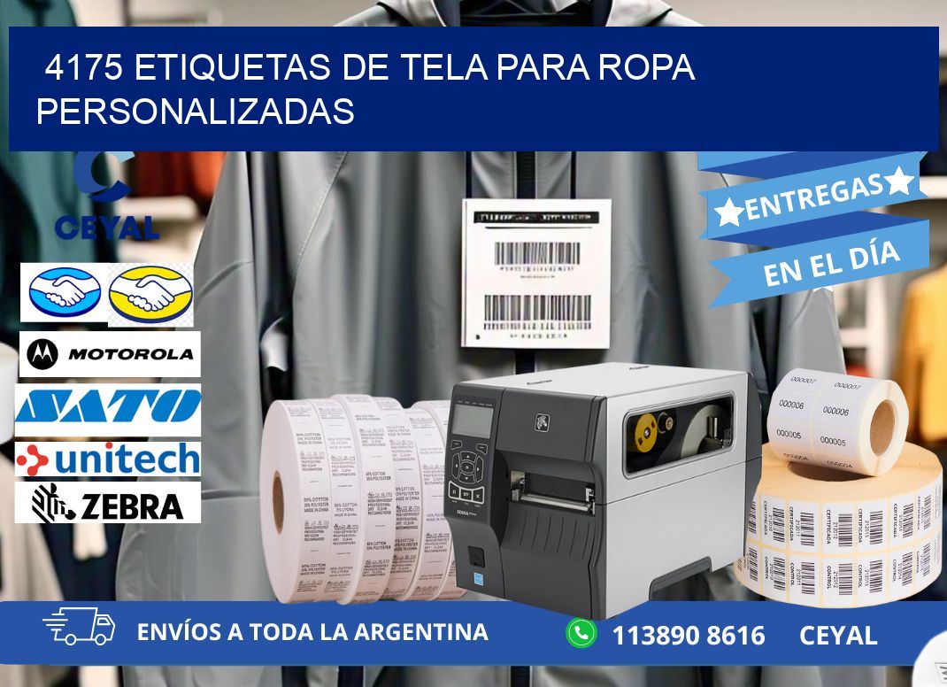 4175 Etiquetas de tela para ropa personalizadas