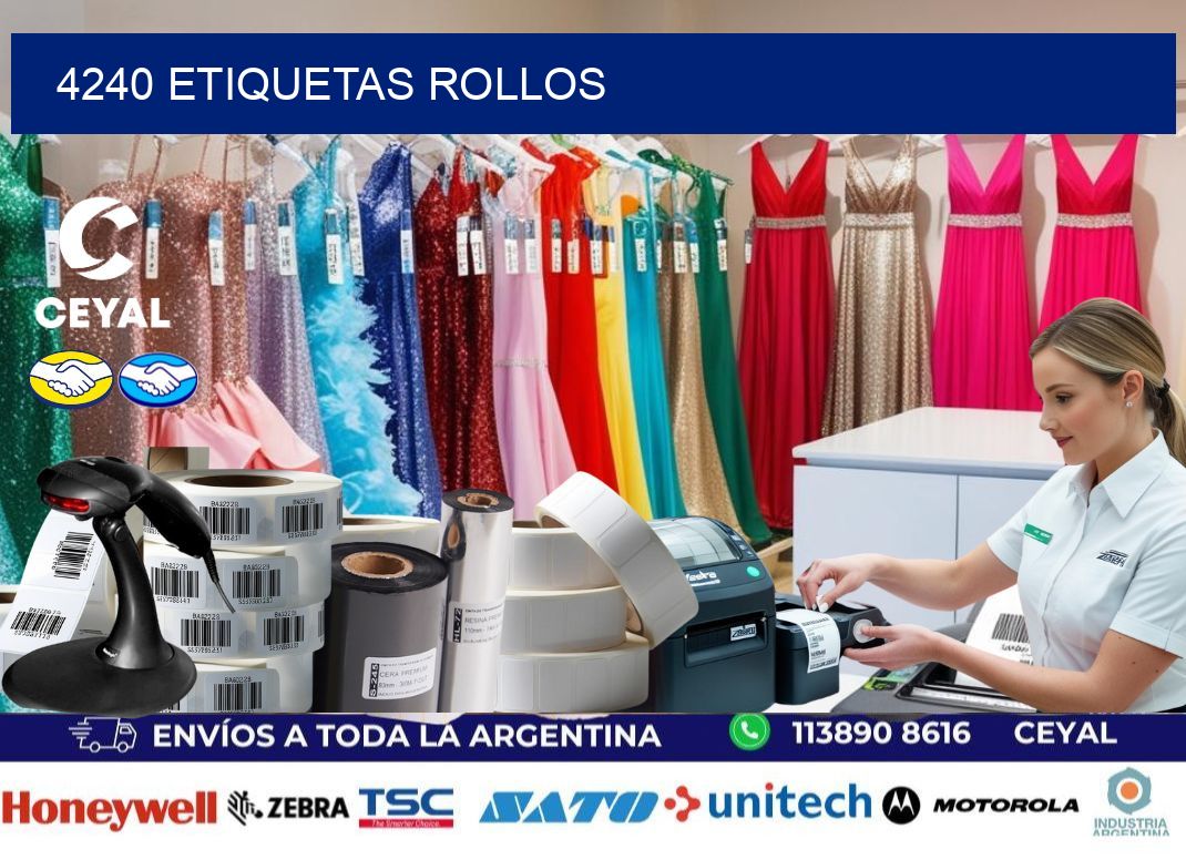 4240 etiquetas rollos