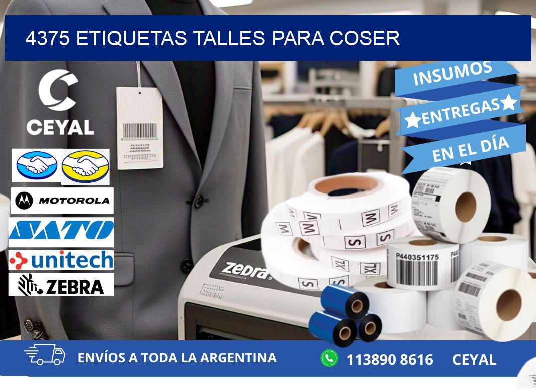 4375 ETIQUETAS TALLES PARA COSER
