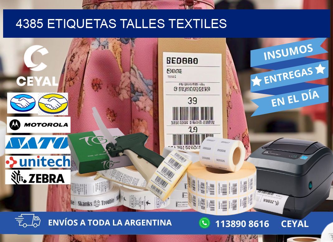 4385 ETIQUETAS TALLES TEXTILES