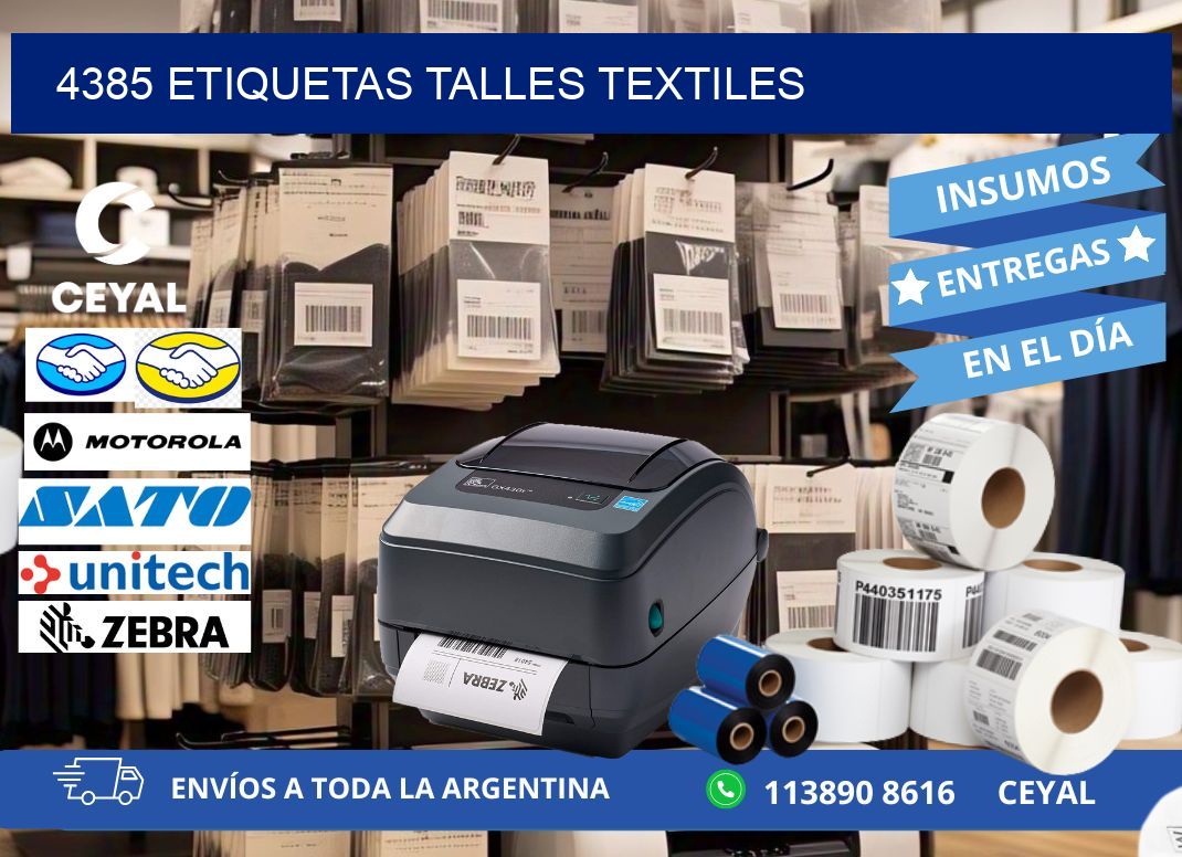 4385 ETIQUETAS TALLES TEXTILES